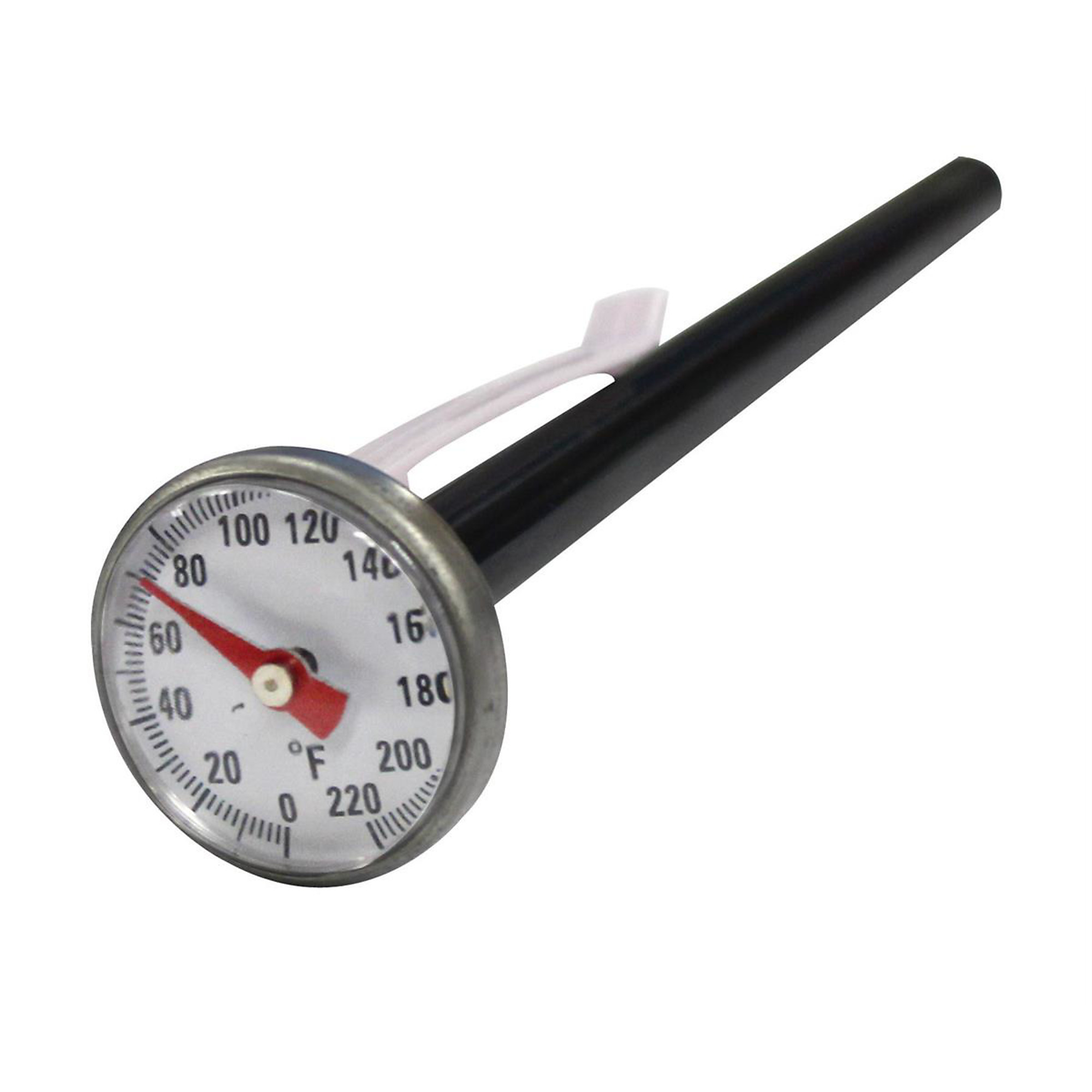 Mastercool Thermo Pocket Analog Thermometer — 1in. Dial, 0-220°F, Heavy-Duty Metal, Model# MSC52220